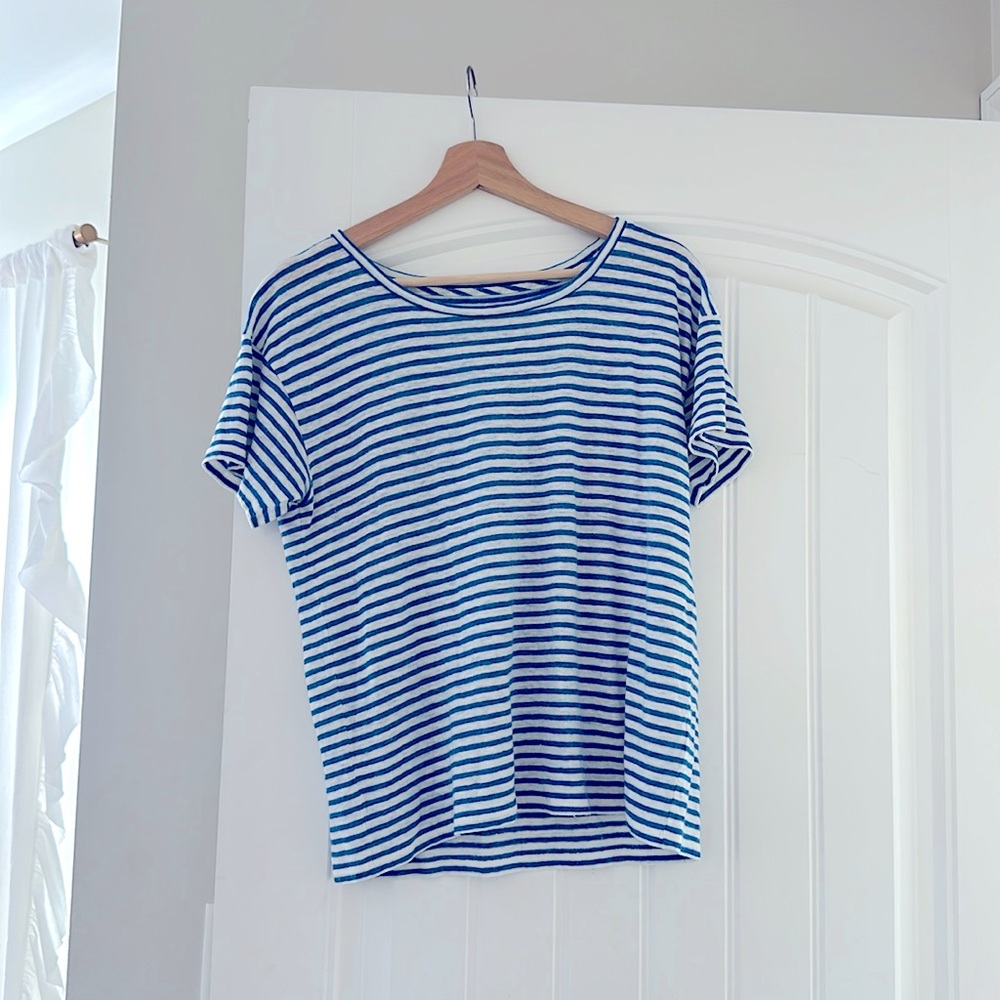 J Crew women’s blue t-shirt. Size medium